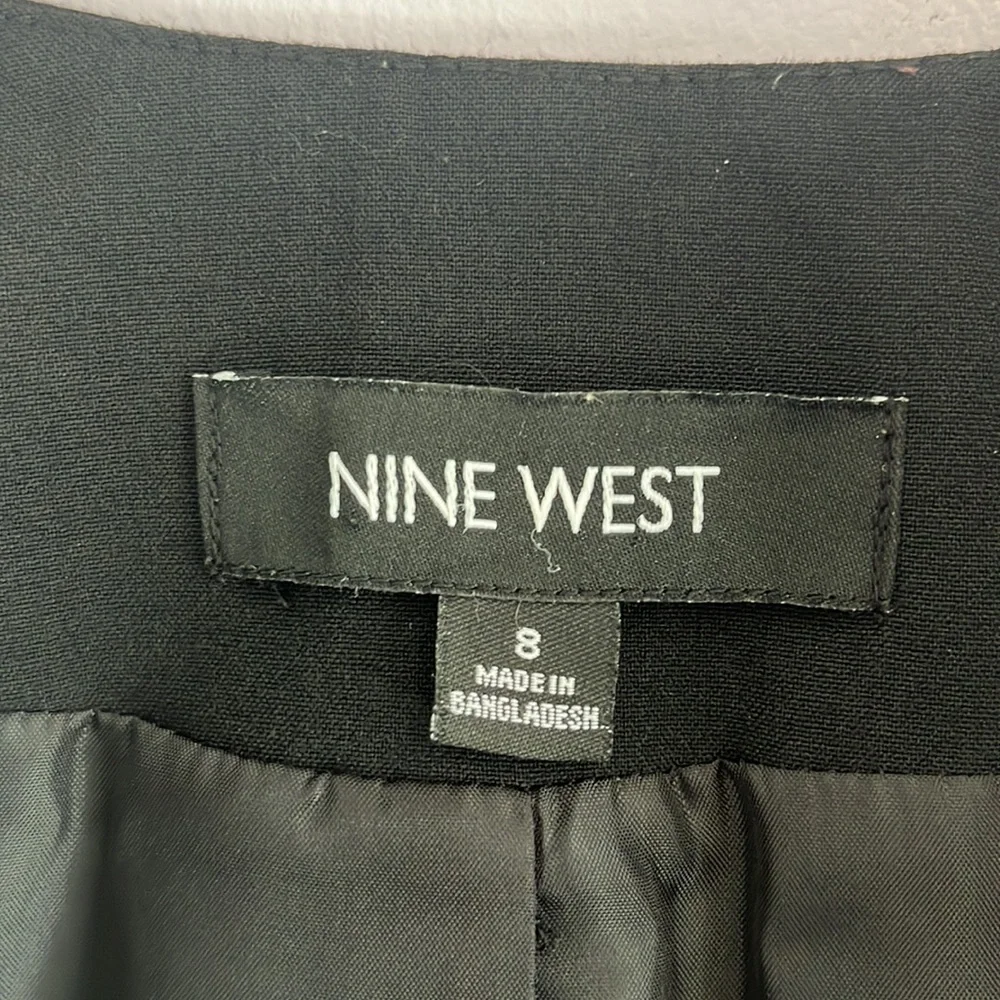 Size 8 Nine West Black and White Suit Jacket - Picture 2 of 3